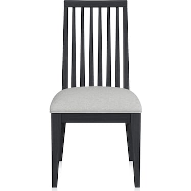 Madrid Slat-Back Dining Chair - Black