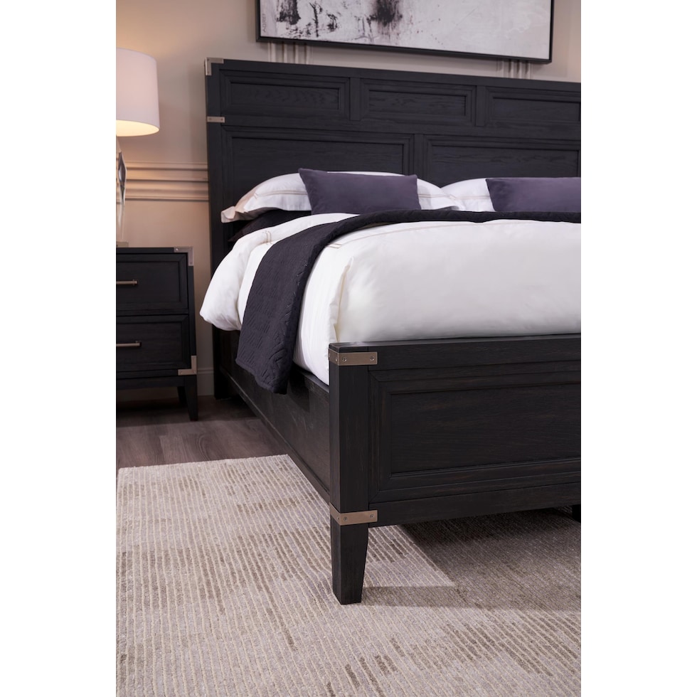 madrid black king bed   