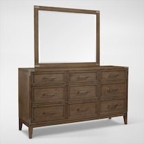 madrid light brown dresser and mirror web   