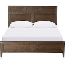 madrid light brown king bed   
