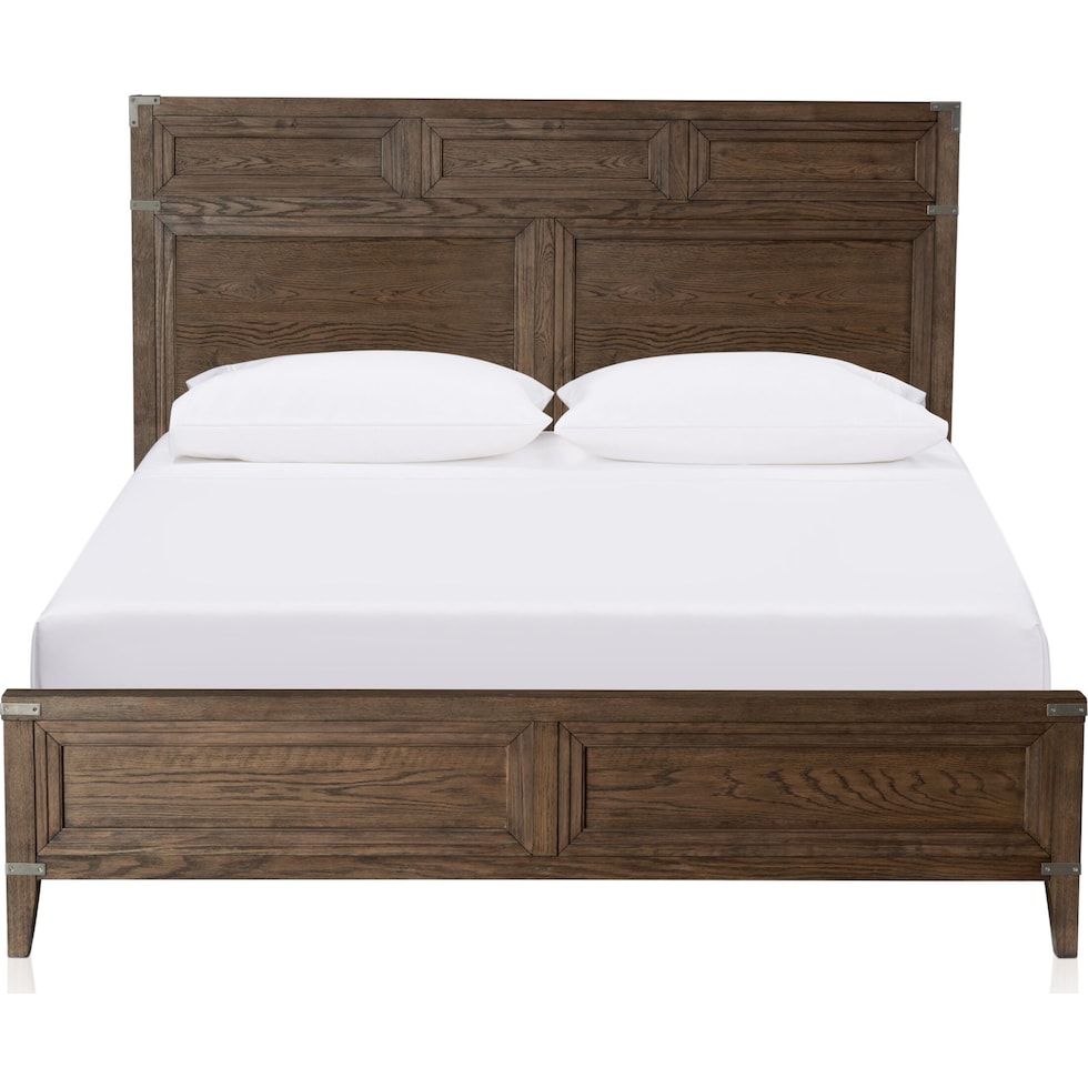 madrid light brown king bed   