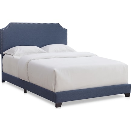 Maeve Queen Upholstered Bed - Blue