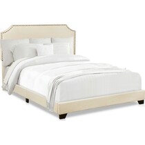 maeve white king upholstered bed   