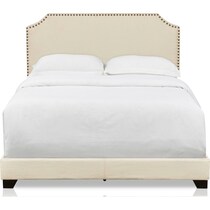 maeve white king upholstered bed   