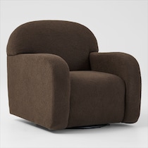 maggie dark brown swivel chair   