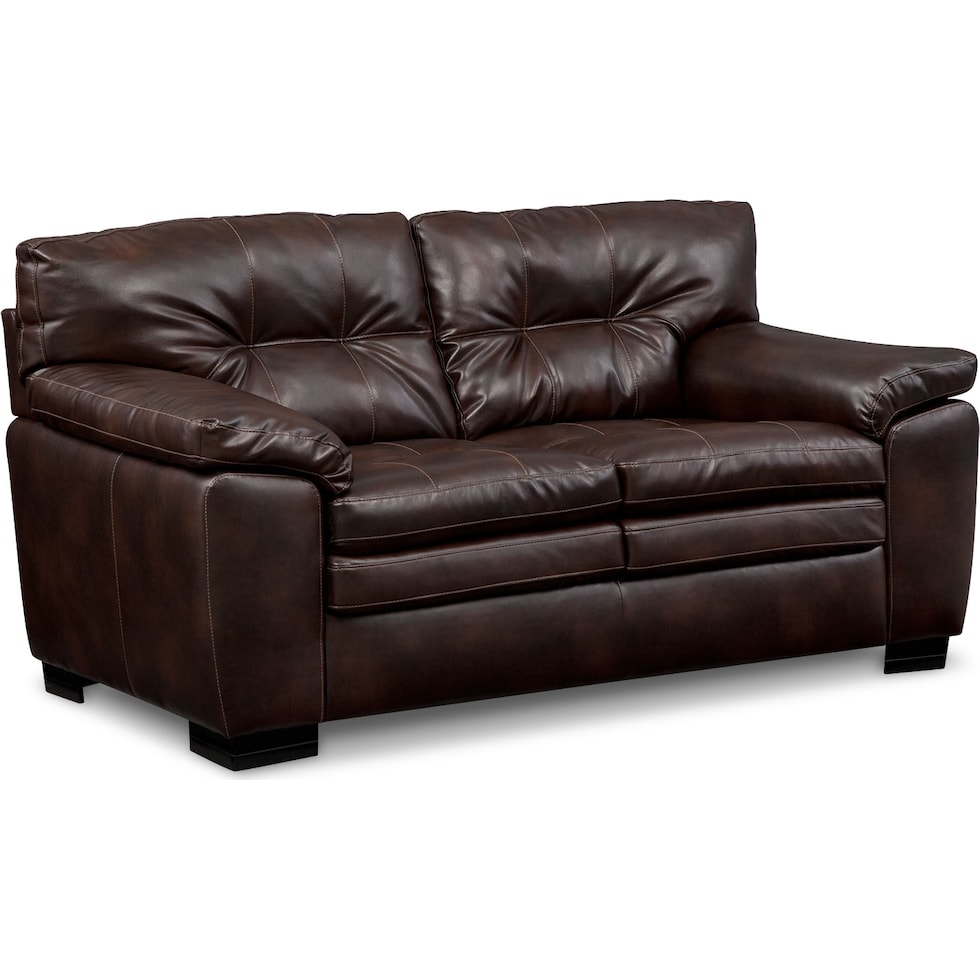 magnum brown dark brown loveseat   