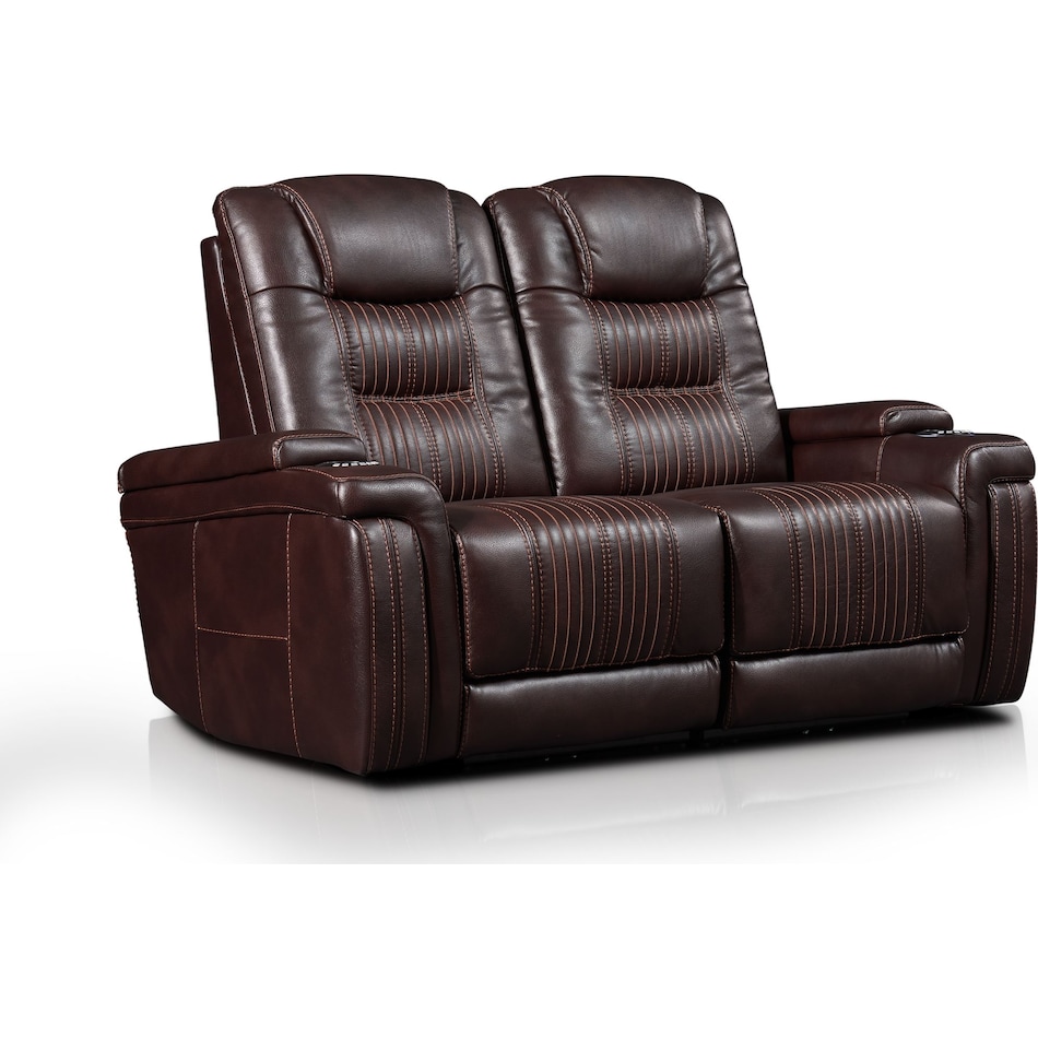 magnus dark brown  pc power reclining sofa   