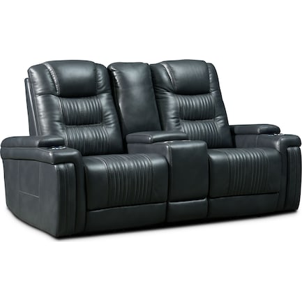 Magnus 3-Piece Triple-Power Reclining Sofa with Console - Gray