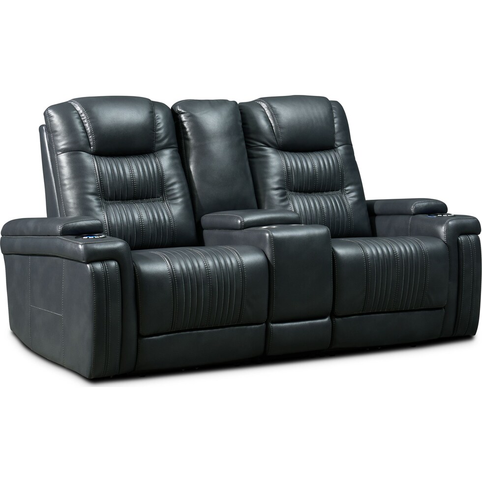 magnus gray  pc power reclining sofa   