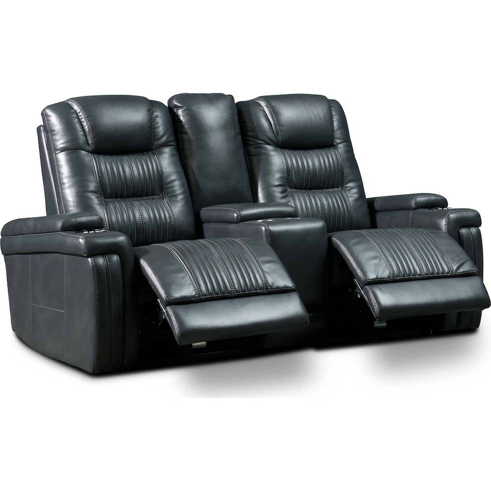 magnus gray  pc power reclining sofa   