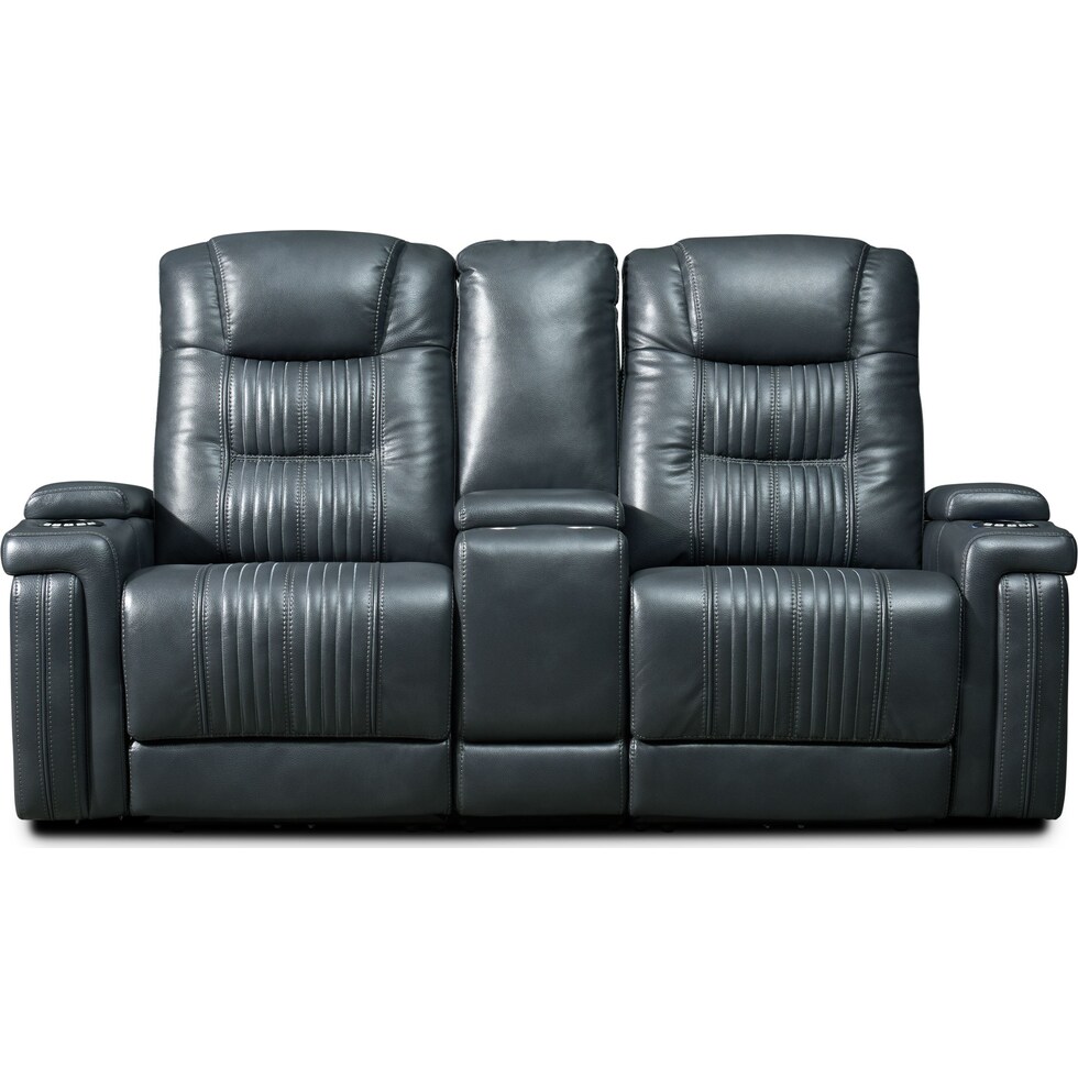 magnus gray  pc power reclining sofa   