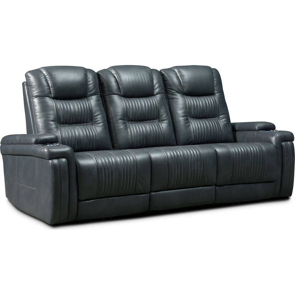 Magnus 3 Piece Triple Power Reclining Sofa With 2 Reclining Seats Gray American Signature 8667