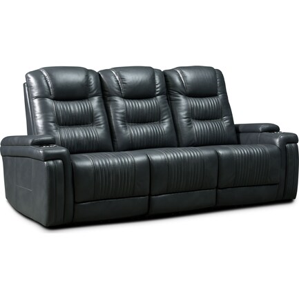 Magnus 3-Piece Triple-Power Reclining Sofa with 3 Reclining Seats - Gray