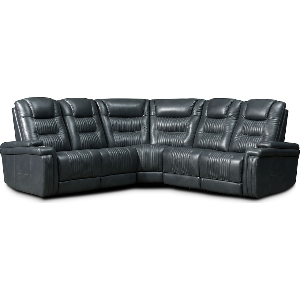 magnus gray  pc power reclining sectional   