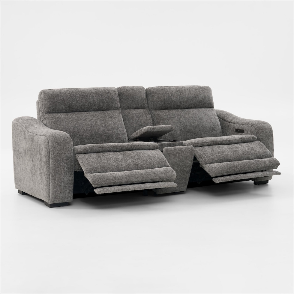 majestic gray loveseat   