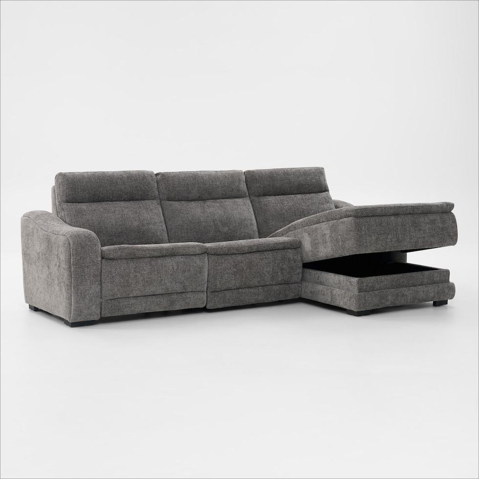 majestic gray sectional   