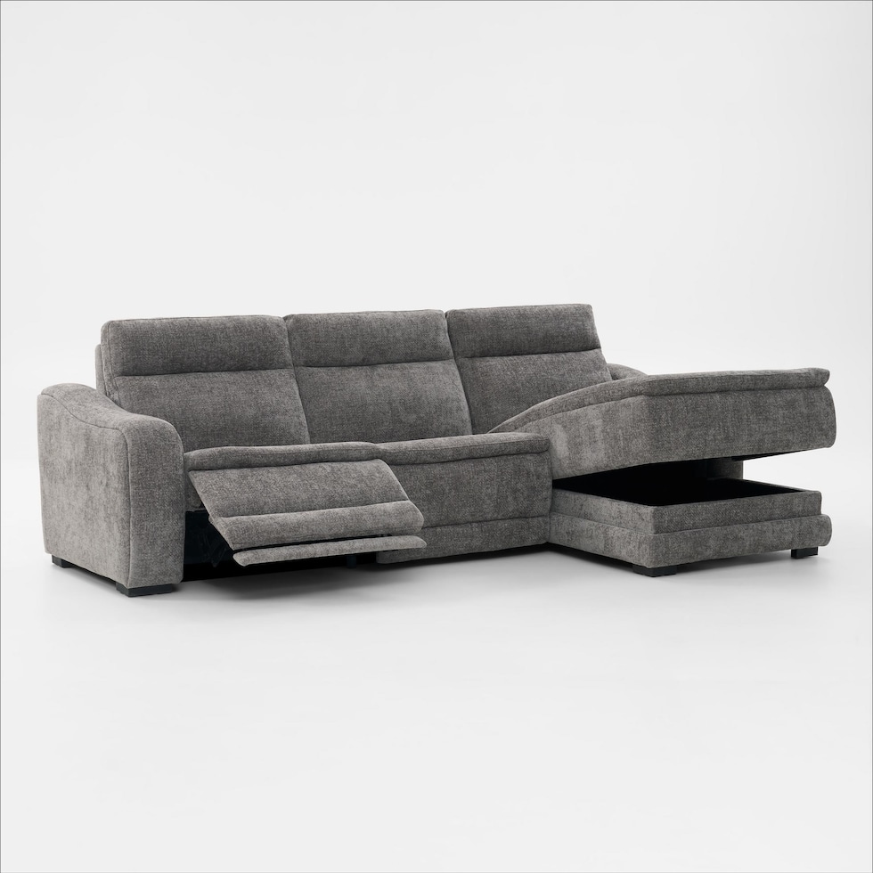 majestic gray sectional   
