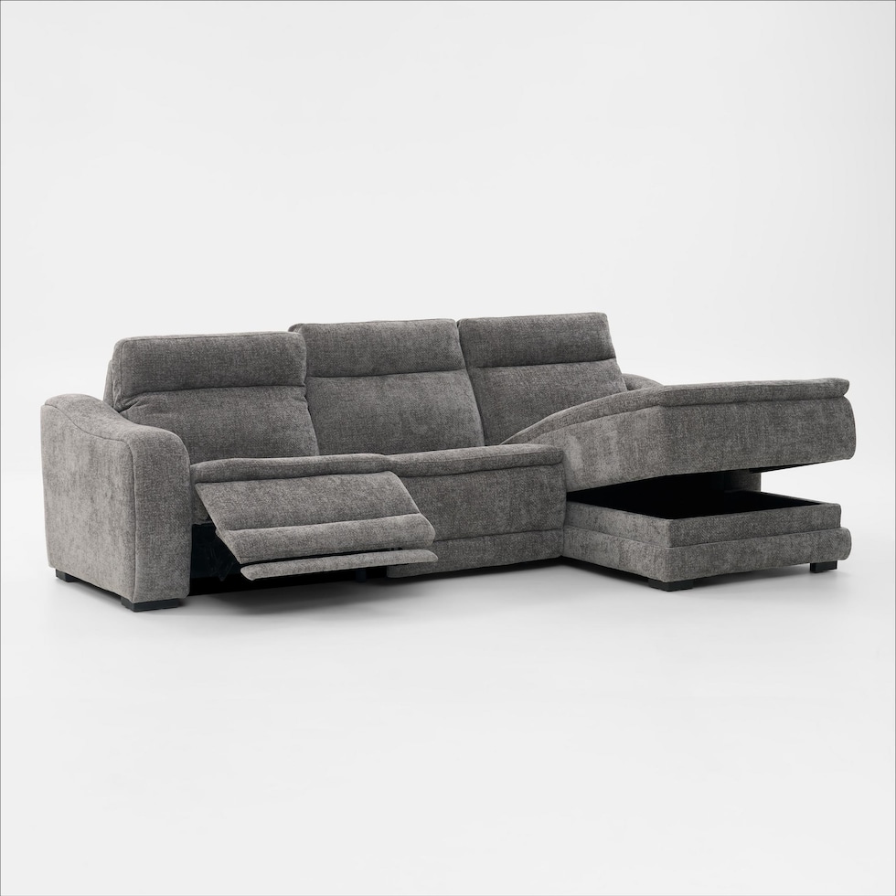 majestic gray sectional   