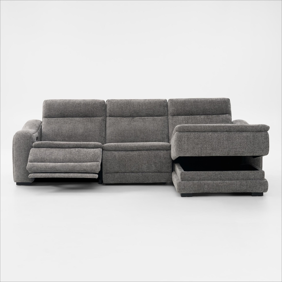 majestic gray sectional   