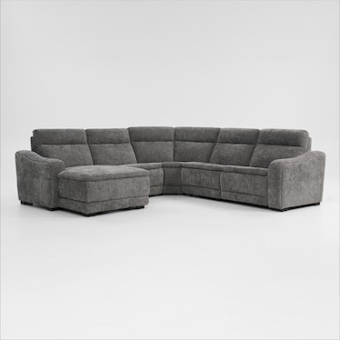 Majestic Dual-Power 5-Piece Reclining Sectional with Chaise