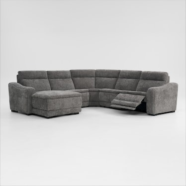 Majestic Dual-Power 5-Piece Reclining Sectional with Chaise