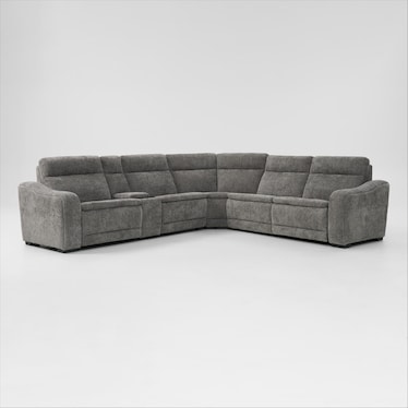 Majestic Dual-Power 6-Piece Reclining Sectional with Console