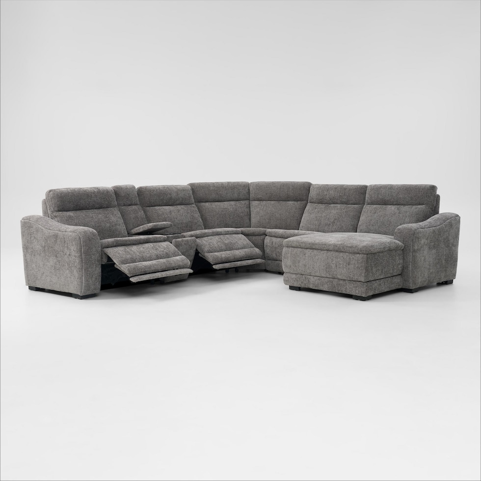 majestic gray sectional   