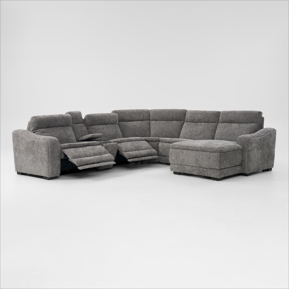 majestic gray sectional   