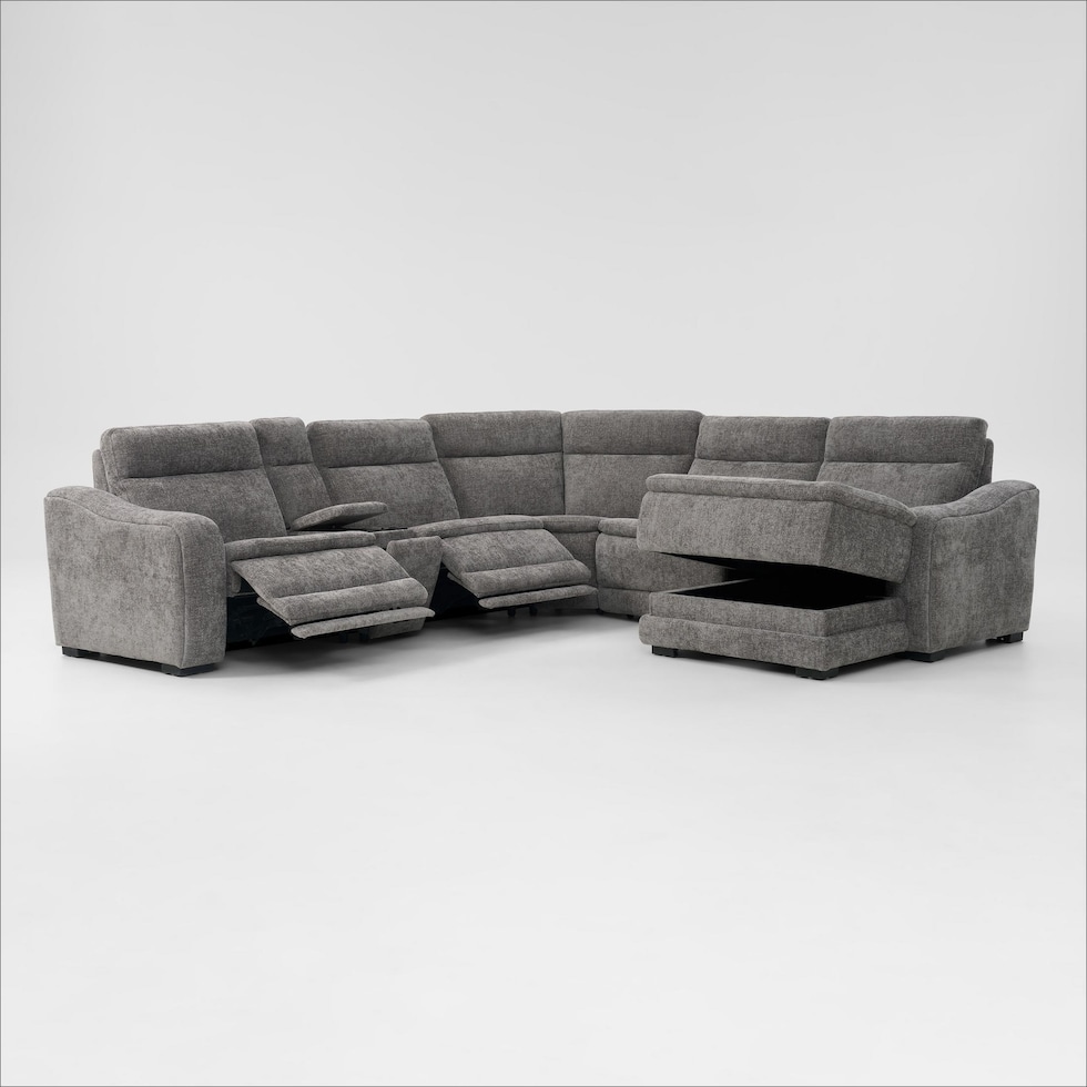 majestic gray sectional   