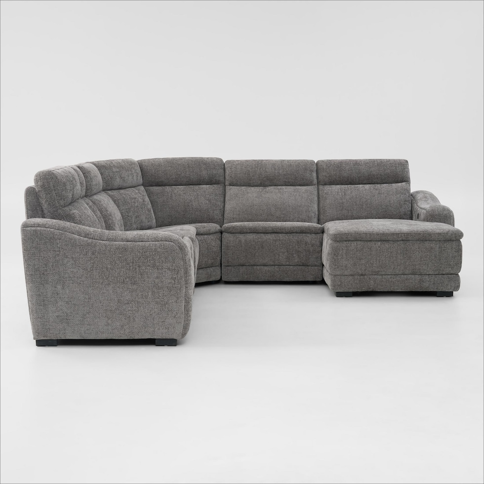 majestic gray sectional   