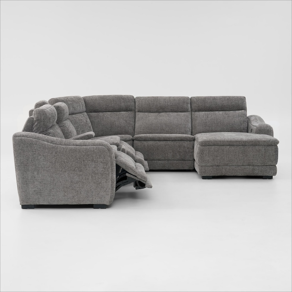 majestic gray sectional   