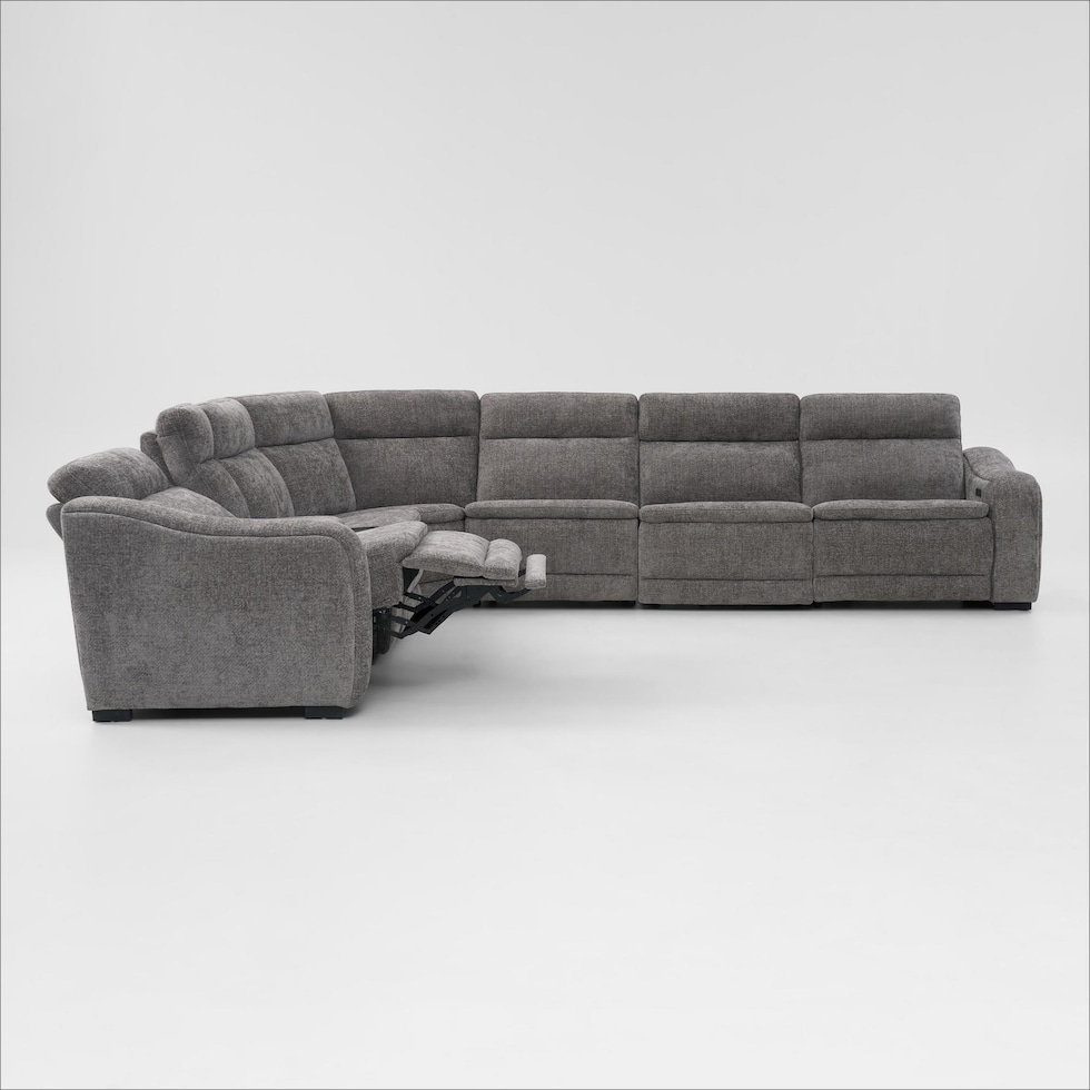 majestic gray sectional   