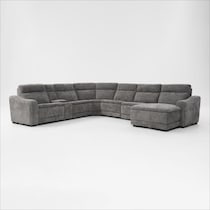 majestic gray sectional   