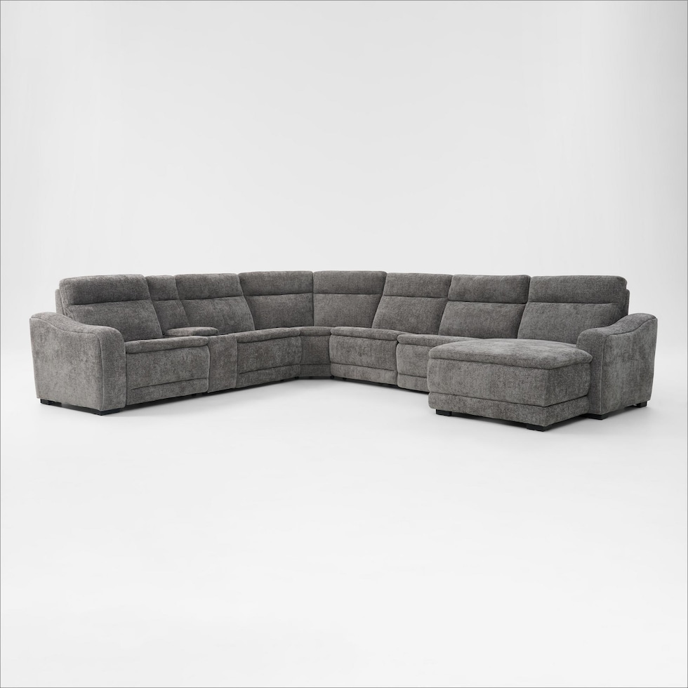 majestic gray sectional   