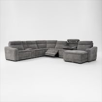 majestic gray sectional   