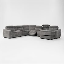 majestic gray sectional   
