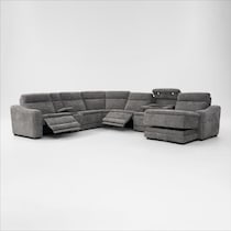 majestic gray sectional   