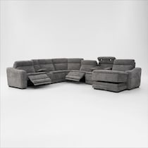 majestic gray sectional   