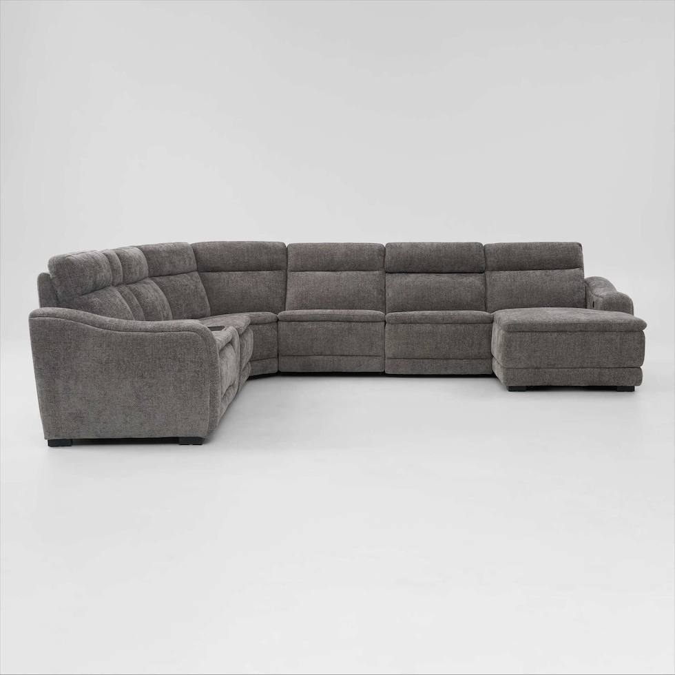 majestic gray sectional   