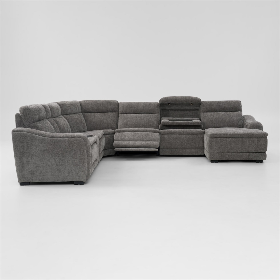 majestic gray sectional   