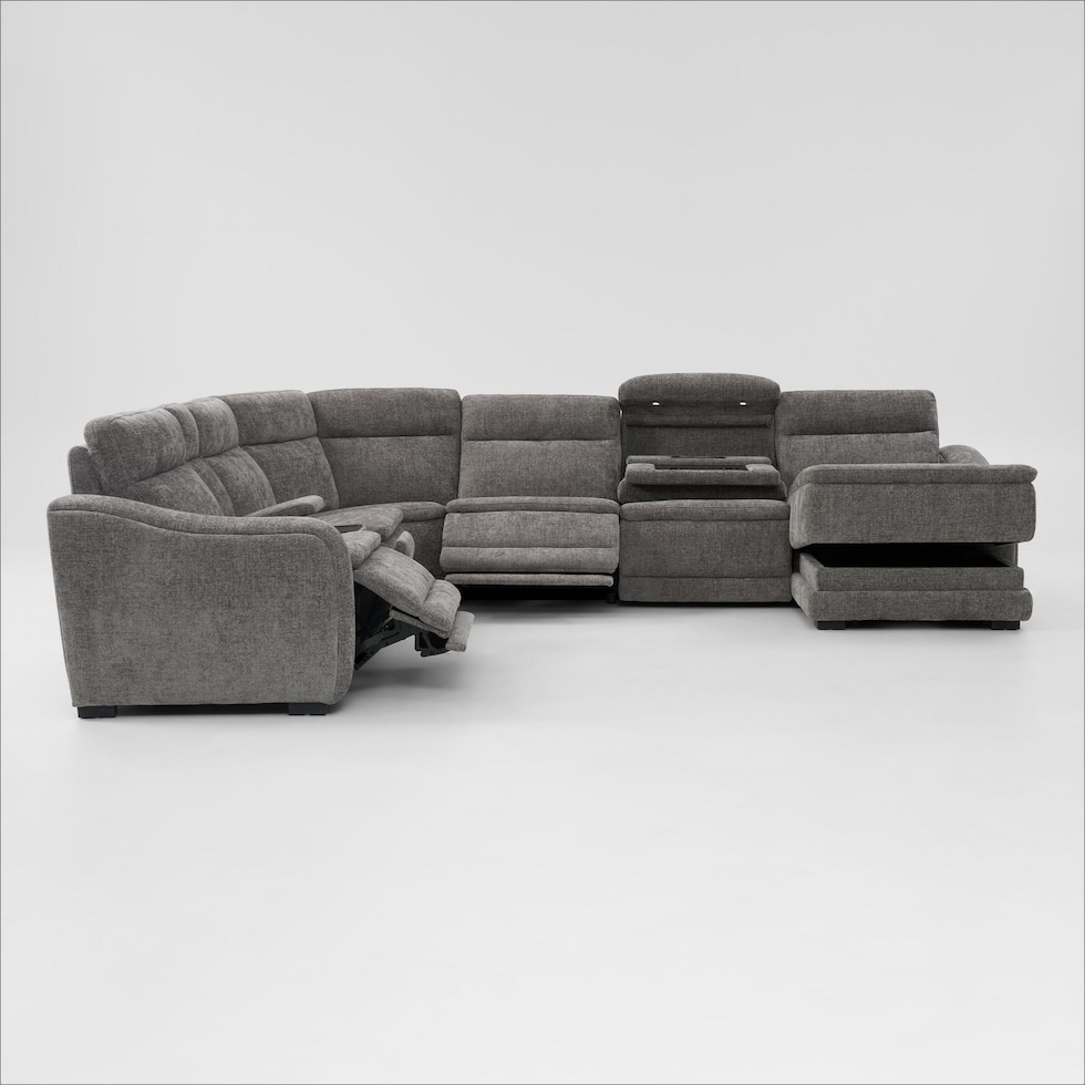 majestic gray sectional   