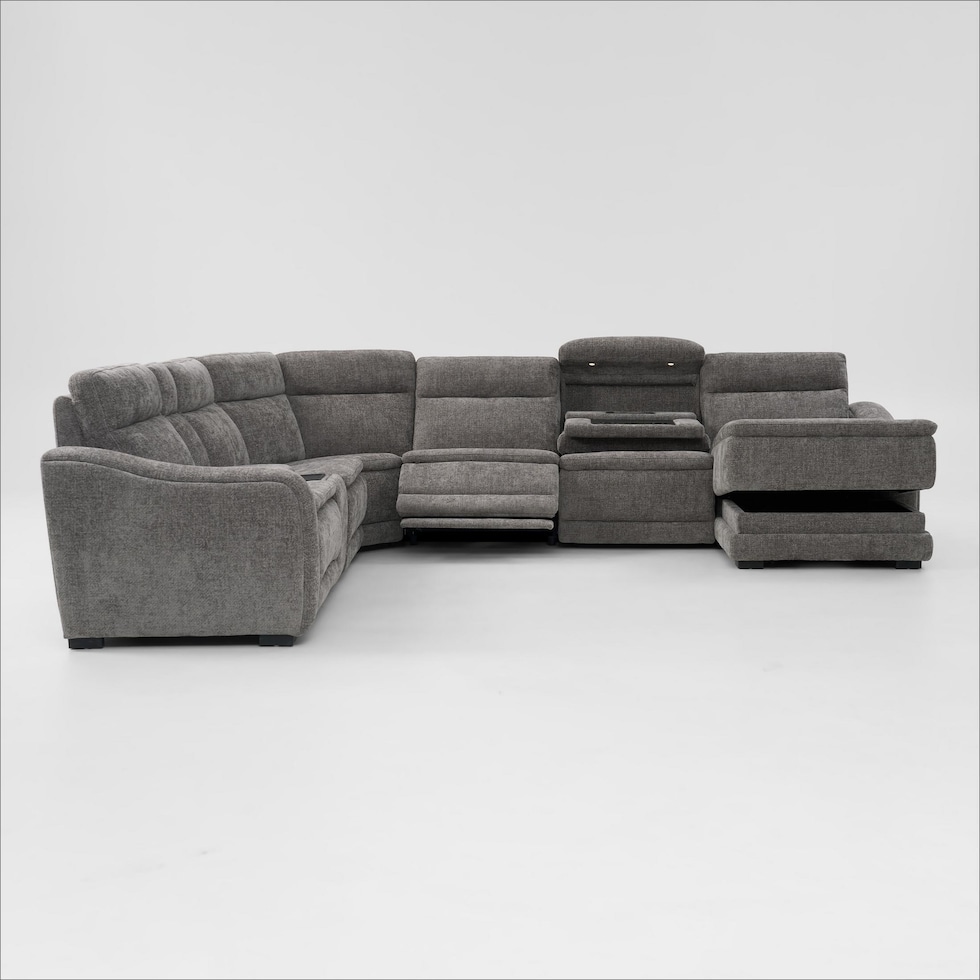 majestic gray sectional   