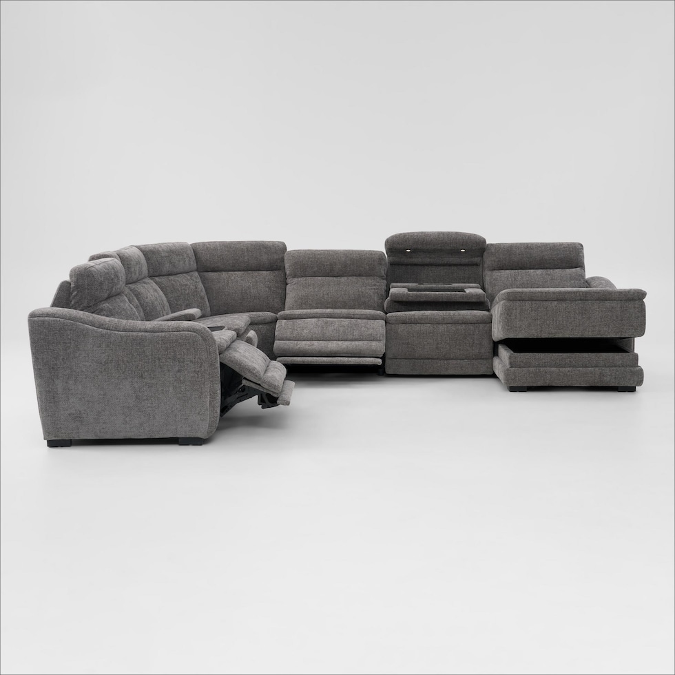 majestic gray sectional   