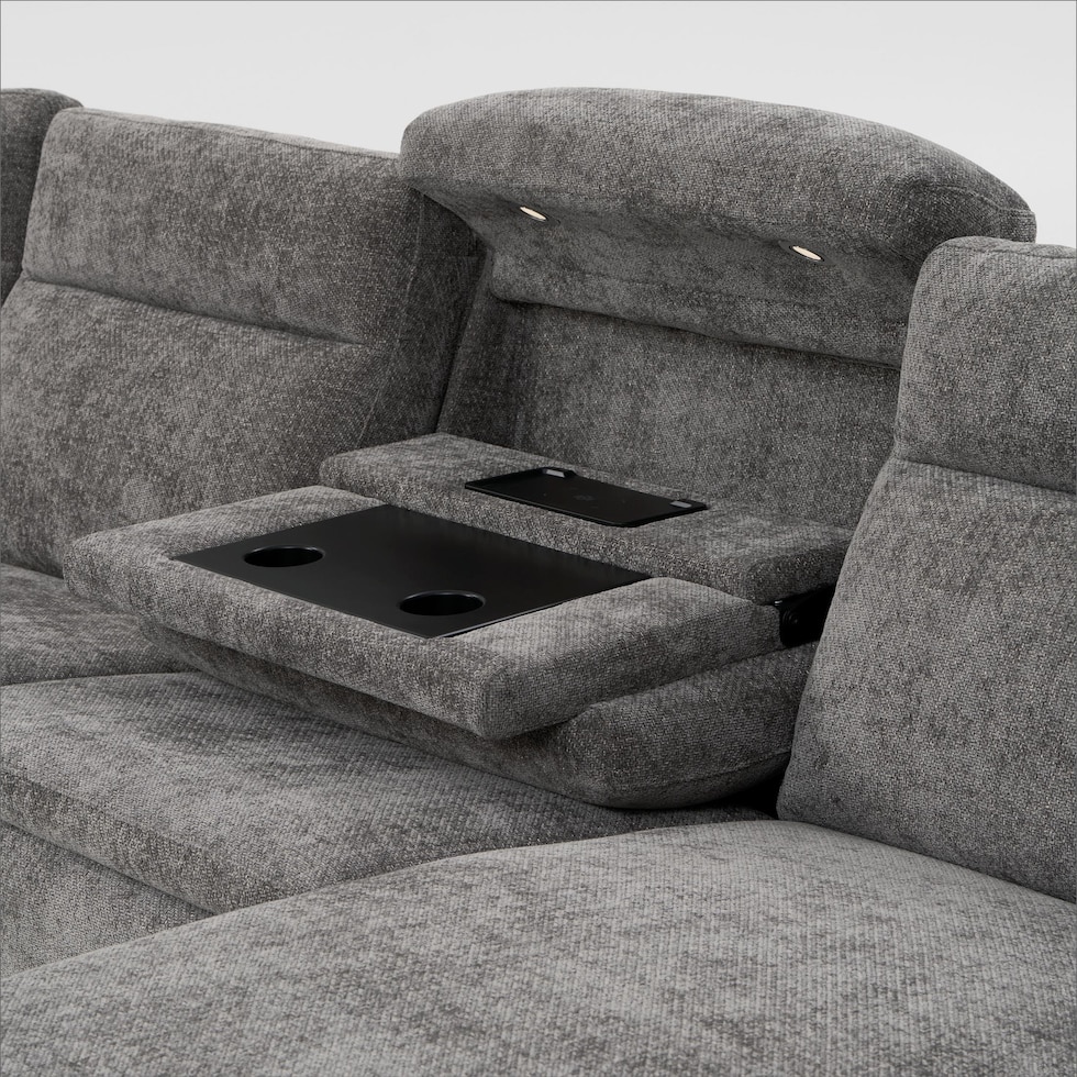 majestic gray sectional   