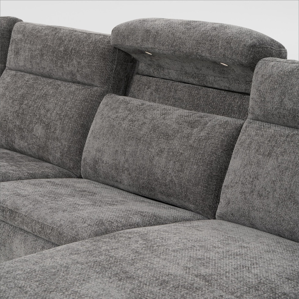 majestic gray sectional   