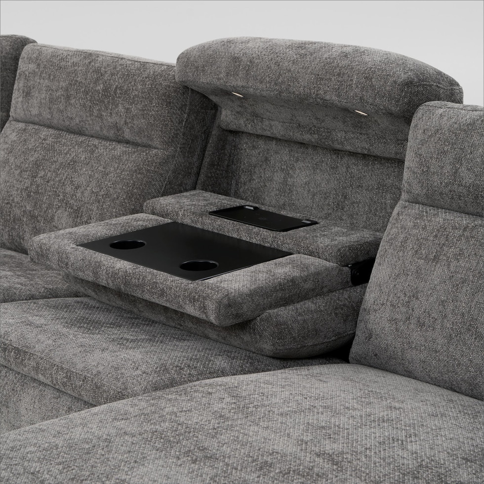 majestic gray sectional   