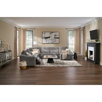 majestic gray sectional   