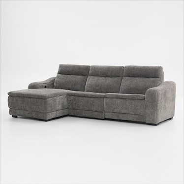 Majestic Dual-Power 3-Piece Reclining Sectional with Chaise