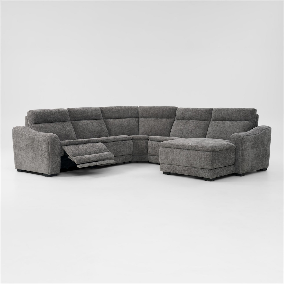 majestic gray sectional   