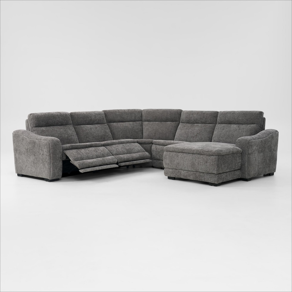 majestic gray sectional   